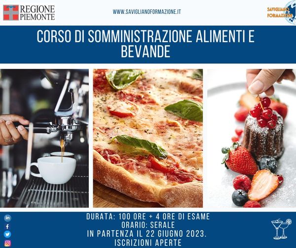Corso di Somministrazione Alimenti e Bevande